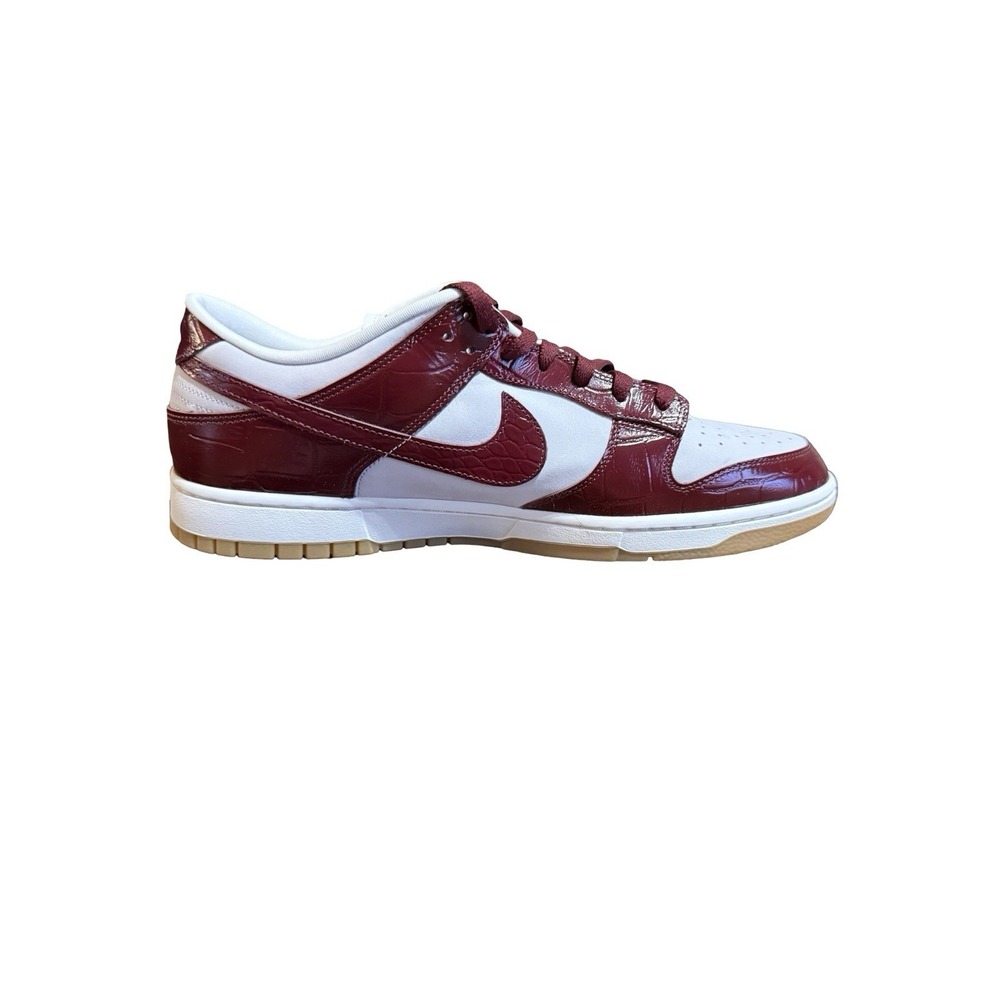 Nike Dunk Low WMNS Team Red Croc Shoes - New w/o Box - Sz 15.5
